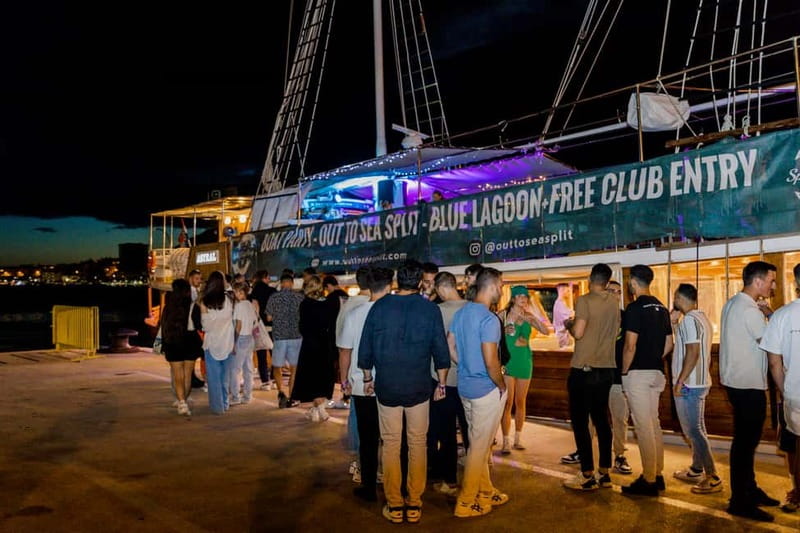 Split: Boat Crawl with Nightclub Access, Shots, & Boat Party - The Night Boat Party: Two Bars, a Live DJ, and Sea-Level Energy