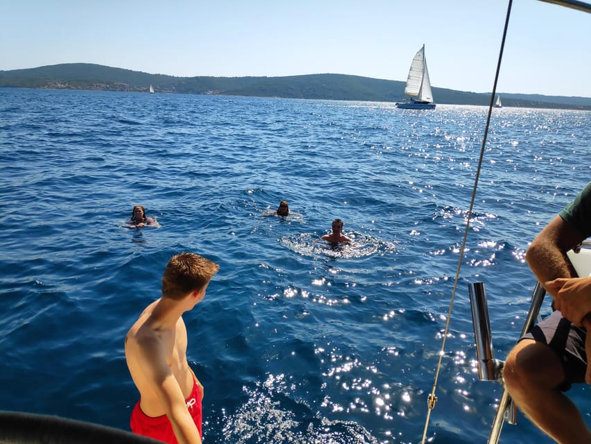 Split: Half Day Sailing Tour with Swim Stop, Snacks and Wine - The Swim Stop: Anchoring in a Secluded Cove With Snorkeling Gear