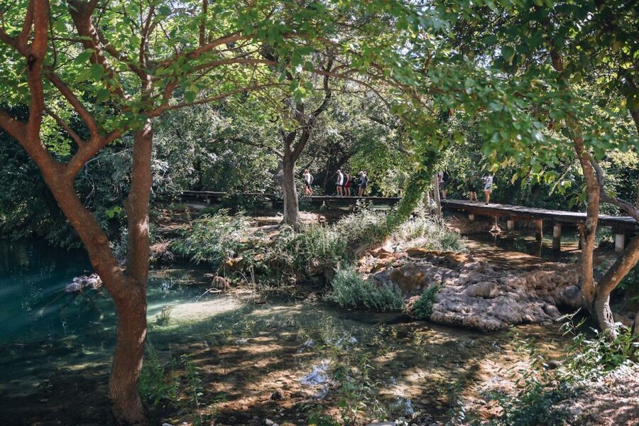 Split: Krka Waterfalls Tour, Boat Cruise, and Swimming - Meeting Booker Travel Agency in Split, then heading out fast