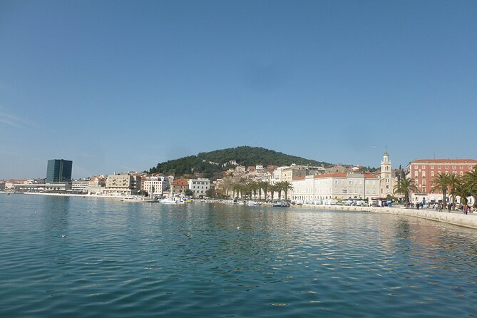 Split Riviera Panoramic Sunset Cruise with Summer Vibes on Boat - Stop 3: Ciovo Island coastline, beaches and clear water near Trogir