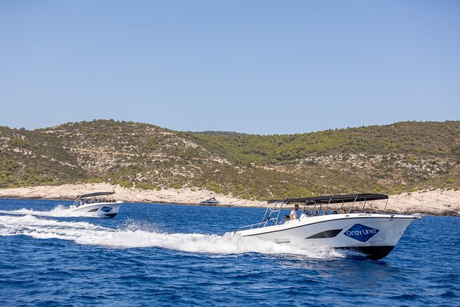 Split/Trogir: Blue Cave, Vis, and Hvar Speedboat Day Tour - Pakleni Islands photo stop: quick views on the way to Hvar