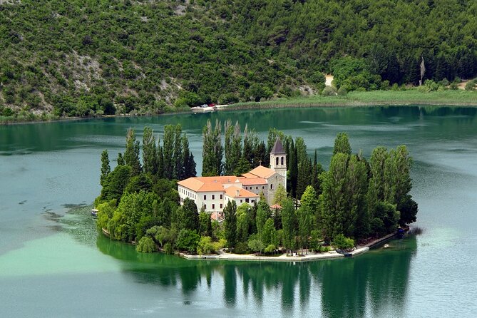 Split/Trogir/Kastela: Krka Private Tour - option: Wine Tasting - Krka National Park: waterfalls, Jaruga hydroelectric history, and a guided walk