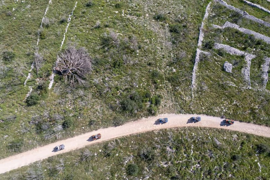 Trogir, Žedno: Čiovo Island 100% Off-Road Quad ATV Tour - The 16th-century monastery stop by the cliffs and sea