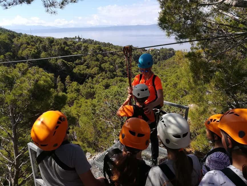 Tučepi: Zip Line Experience - Family Friendly Tandem and Nervous Rider Tips