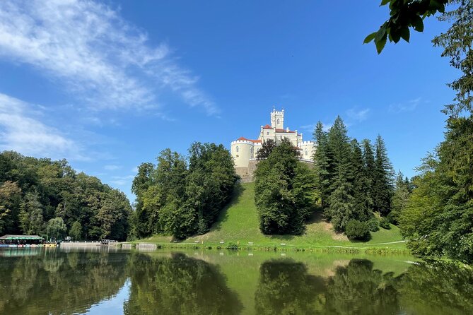 VarazdinTown & Trakoscan Castle, Small Guided Group from Zagreb - Trakoscan Castle on the hill, fort views, weapons, and armor
