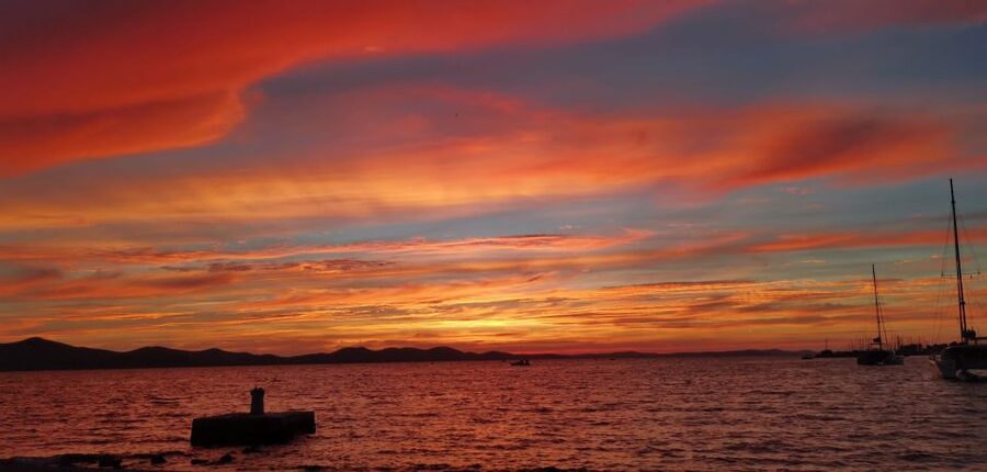 Zadar: Sunset & Nighttime Cruise with Sparkling Wine - Stop 5 at the Sea Organ: hearing the city after the sun drops