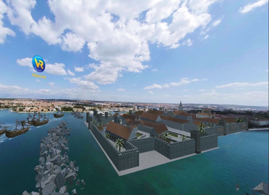 Zadar: Virtual Reality Guided History Walking Tour - Meeting by Sea Gate, then getting set up for VR