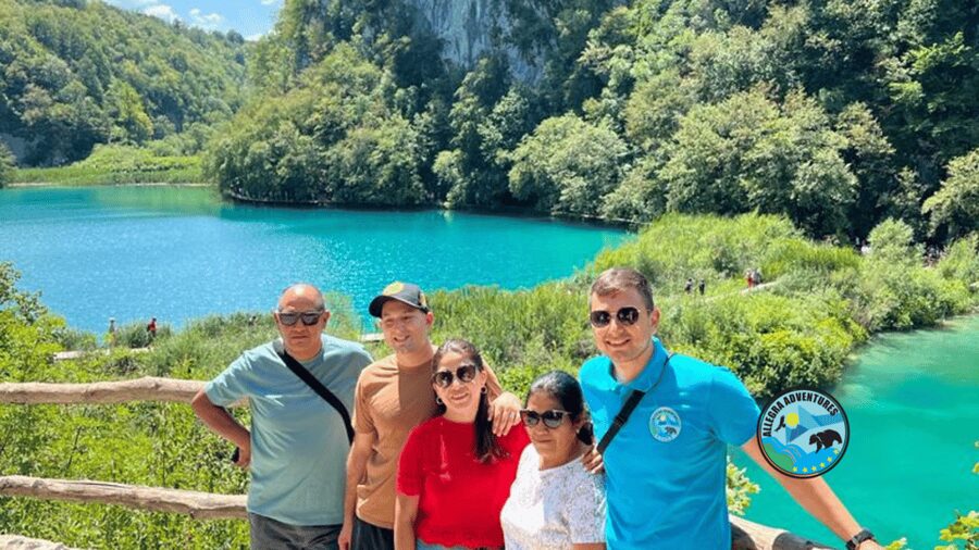 Zagreb: Plitvice With Secured Tickets, Boat And Train Ride - The ferry ride to the upper lakes: a short crossing with occasional waiting