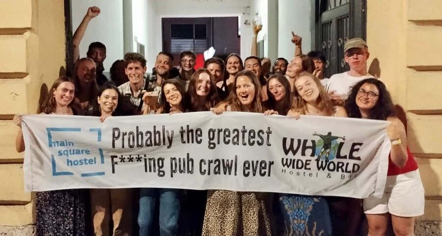 Zagreb: Pub Crawl, 1-Hour of Unlimited Drinks, & Club Entry - Whole Wide World Hostel Start: Games Before You Hit the Streets